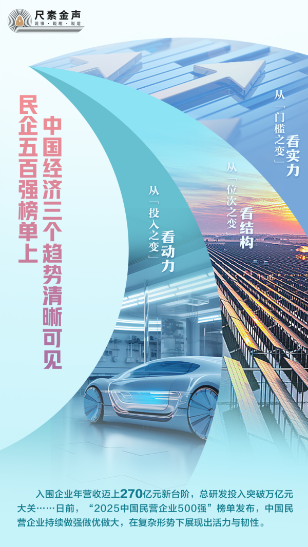 桥宜速配 尺素金声丨民企500强榜单上，中国经济三个趋势清晰可见